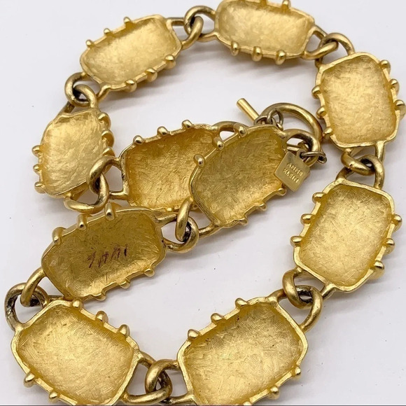 Anne Klein Vintage Gold Ribbed Links Collar Necklace - Picture 5 of 5